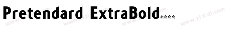 Pretendard ExtraBold字体转换